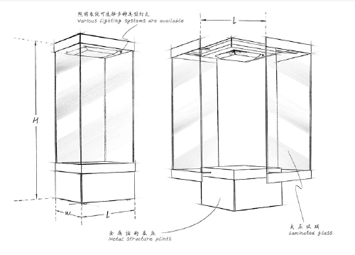 博物館展柜圖片大全中簡(jiǎn)筆畫(huà)是否能準(zhǔn)確反映出展柜形態(tài)